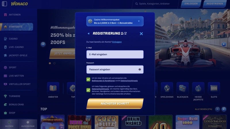 Wonaco Casino 2025: Uneingeschränktes Spielen, schnelle Auszahlungen ...