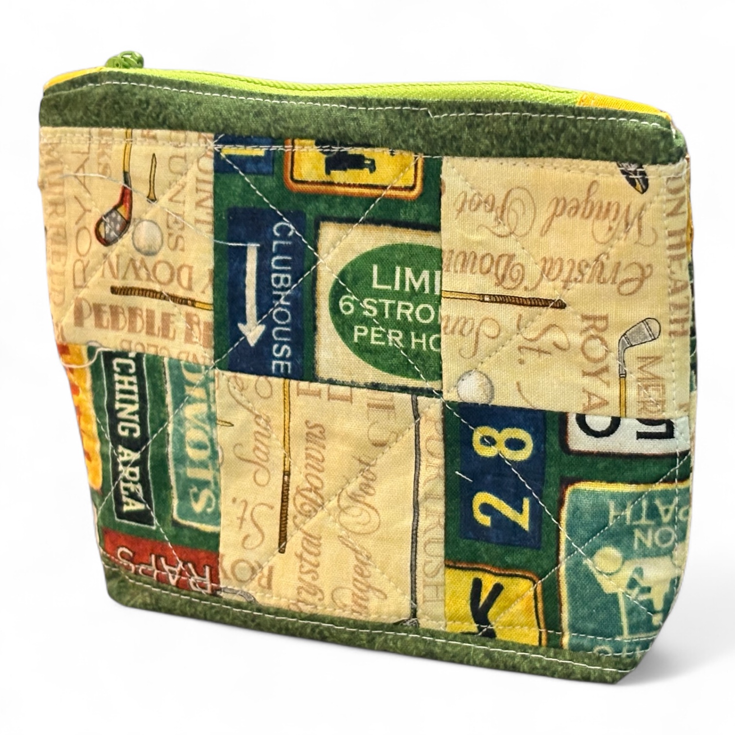 Cosmetics Small Handmade Pouch | Golfing Goods Small Pouch | INDIAN CREEK POISE SMALL ZIPPER POUCH