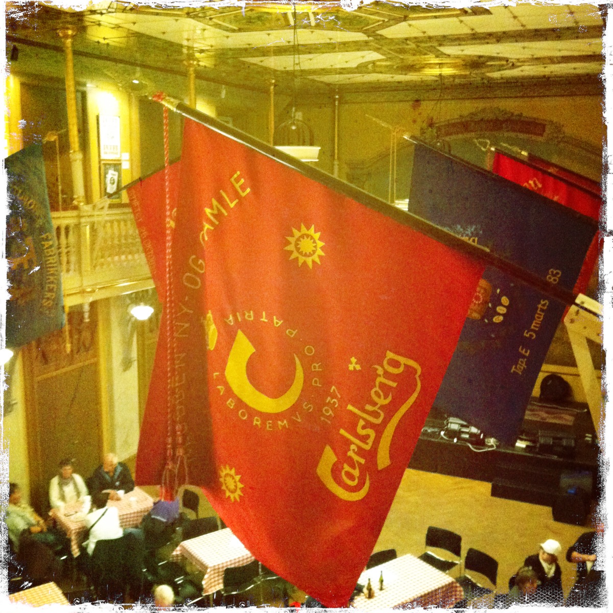 The Carlsberg flag in the Worker's Museum