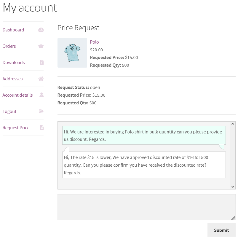 Request your price