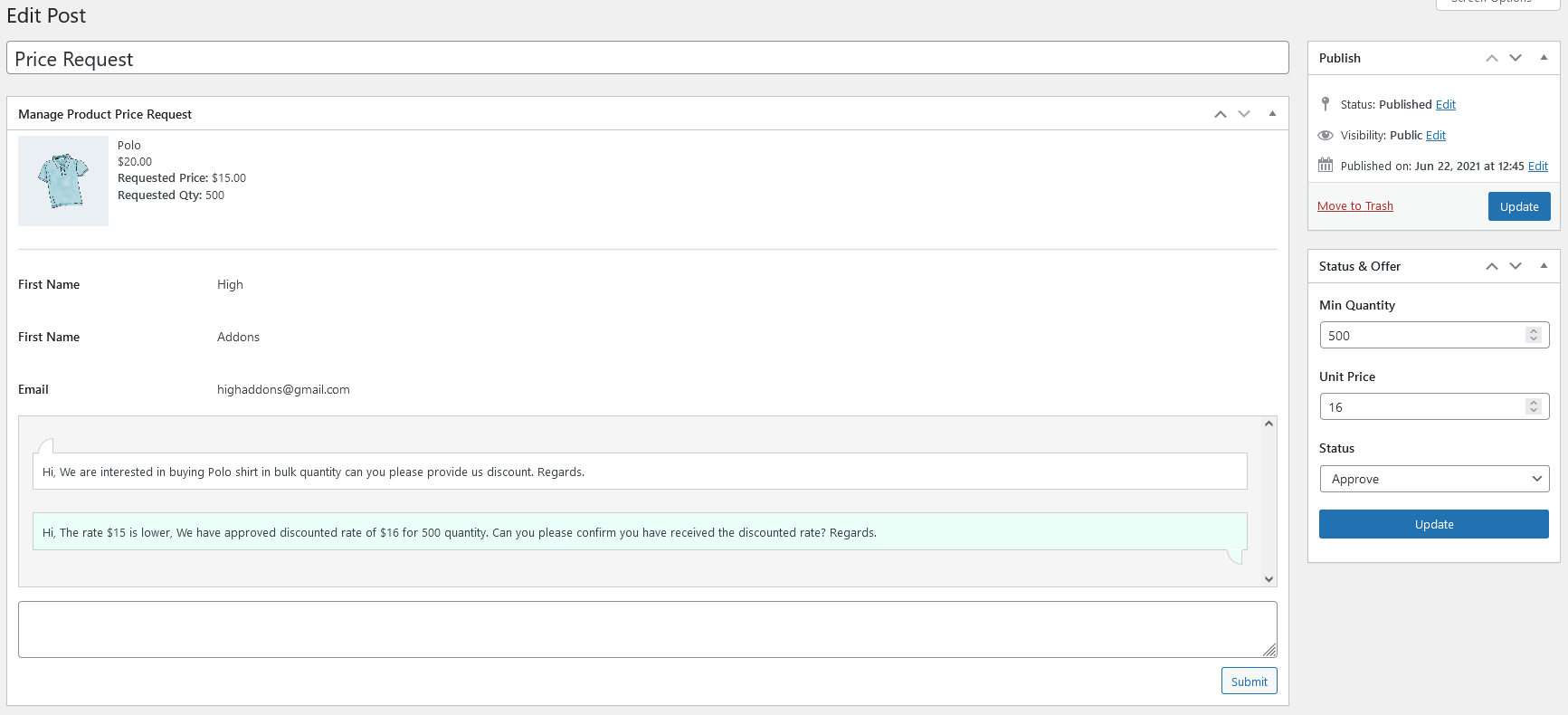Request your price documentation