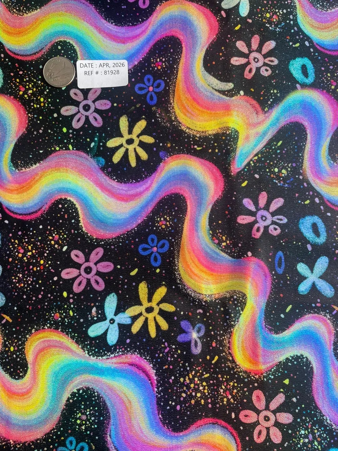 Imaginative Pastel Rainbow Hologram Foil Fabric-image