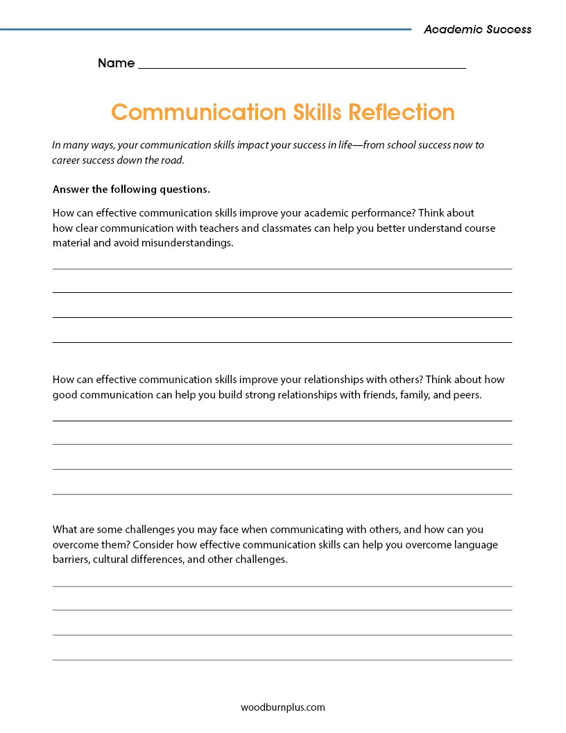 Communication Skills Reflection Woodburn Plus