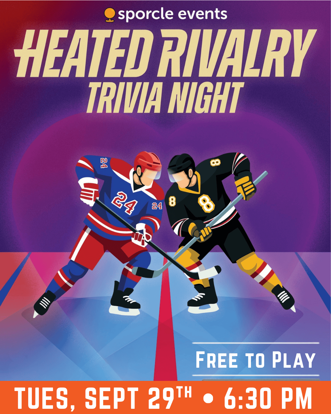 Heated Rivalry Themed Trivia, Tuesday, September 29th at 6:30pm