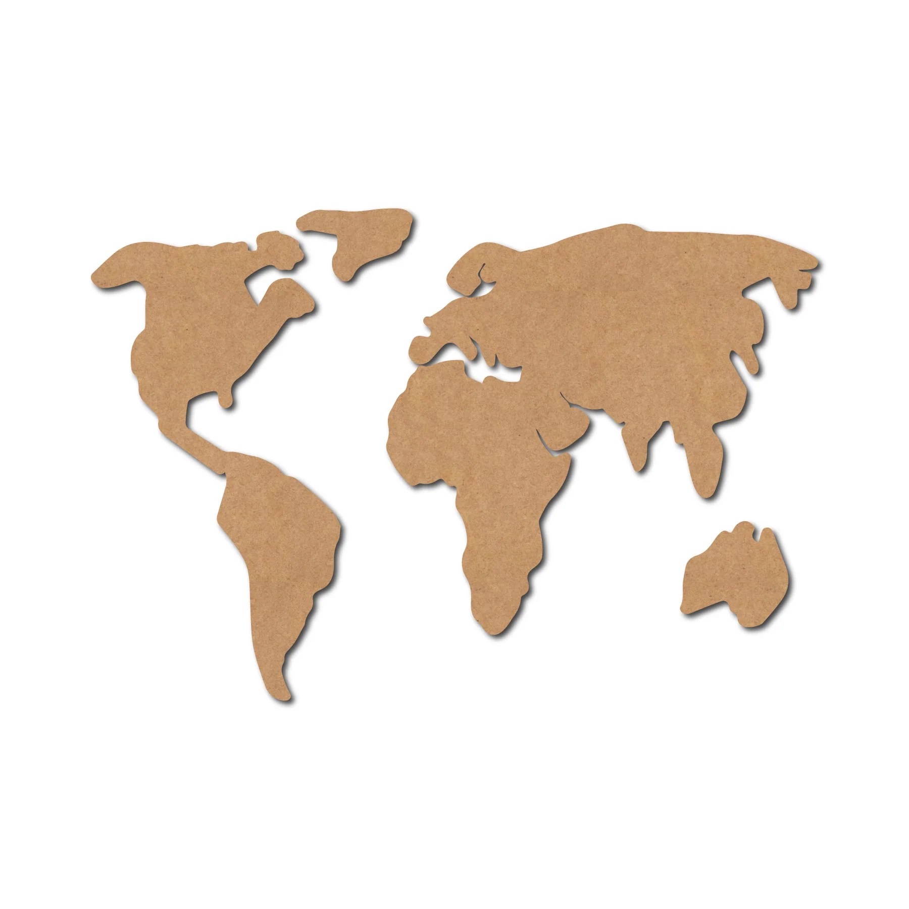 Online Art Craft Store DIY MDF Cutouts Custom DIY Product World Map MDF Design 1 