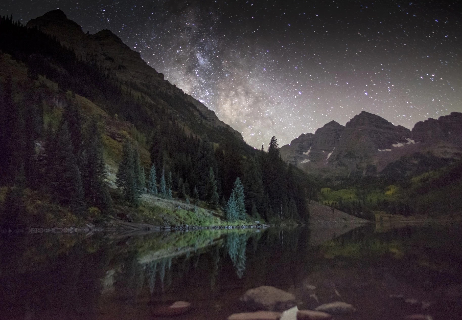 Maroon Lake at night, Aspen, Colorado