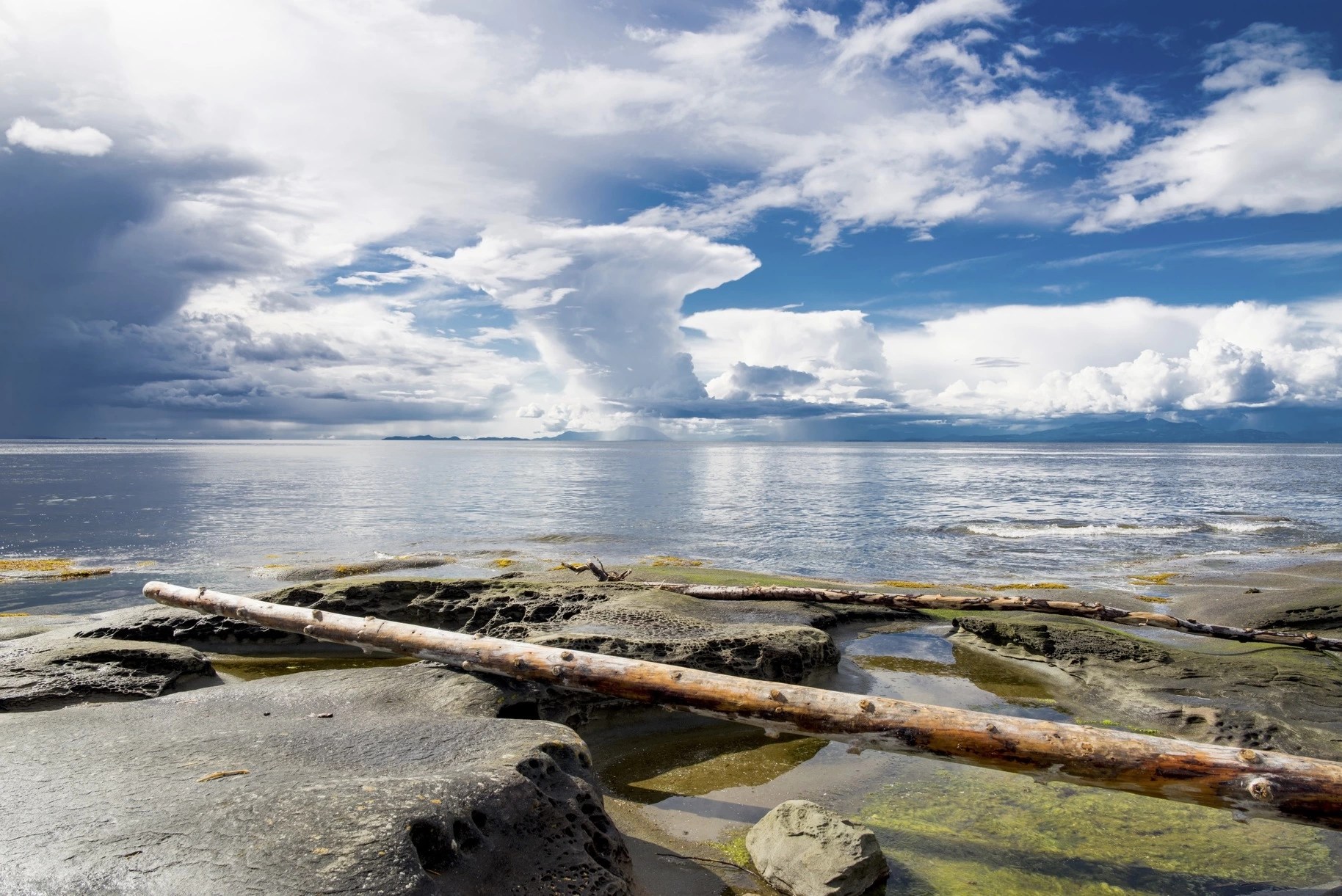 Thunderstorm over the Salish Sea, British Columbia Canada
