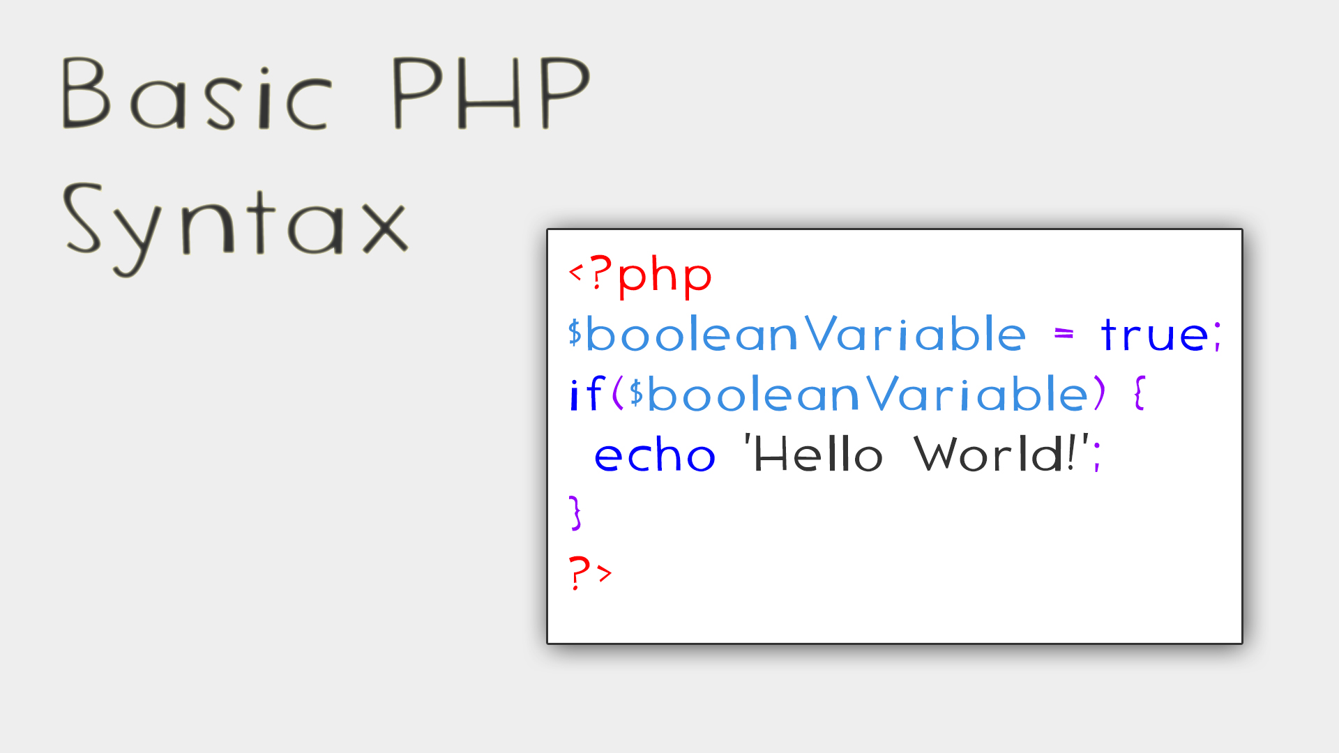 PHP Tutorial: Basic syntax