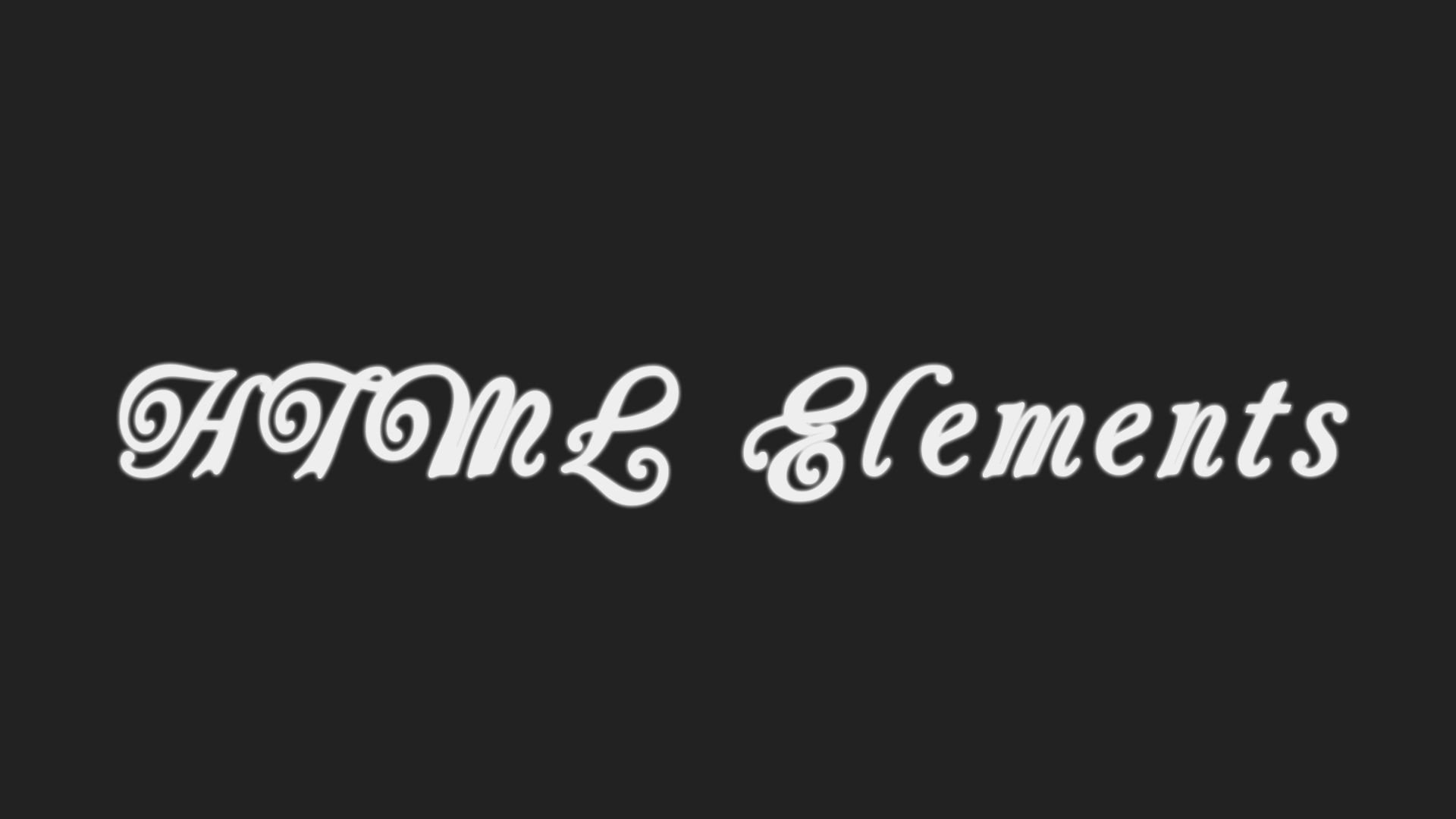 HTML tutorial: Elements