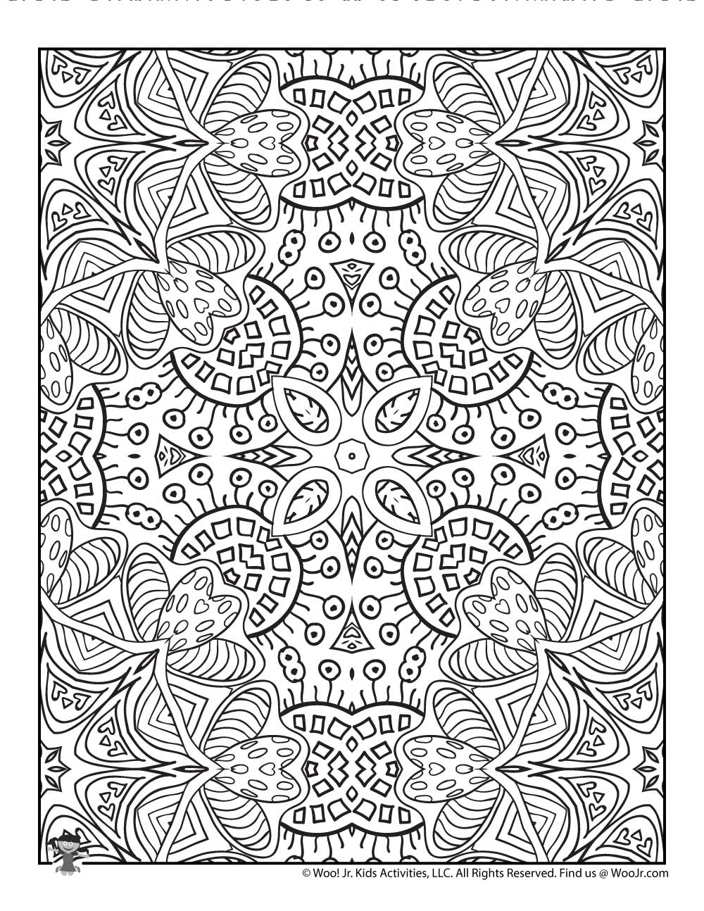 Printable pattern coloring pages