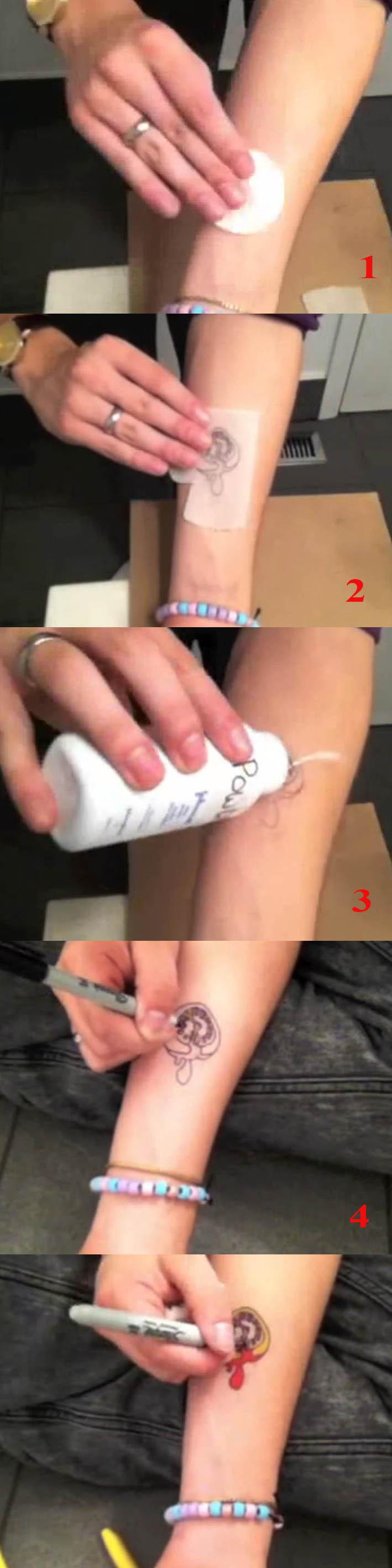 чем рисуют тату на море