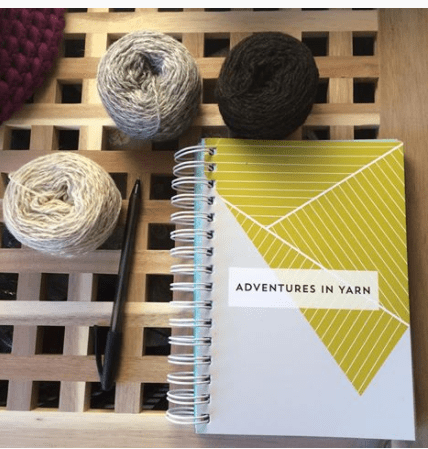 My original Adventures in Yarn notebook