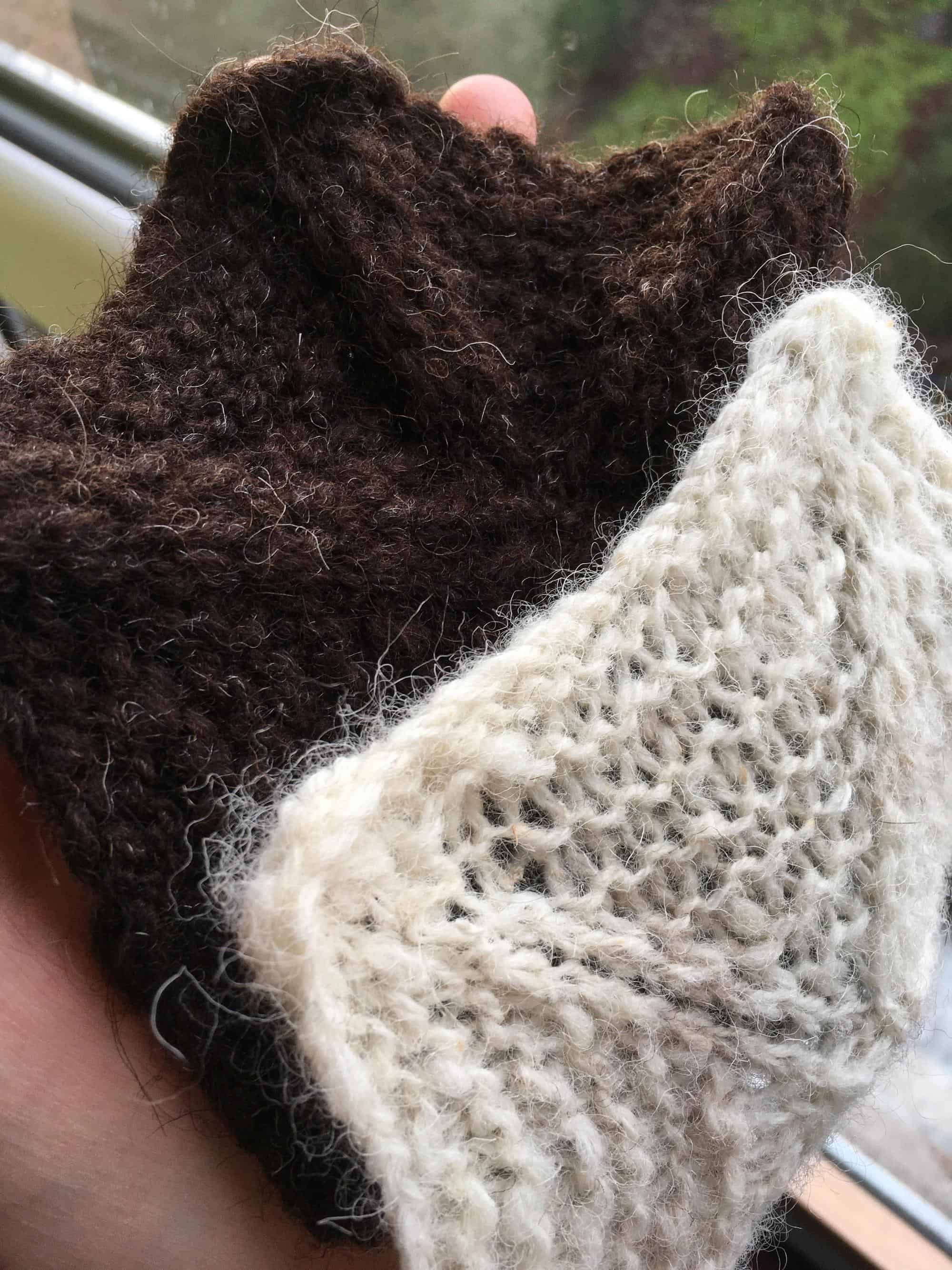 my handspun BWM and WM