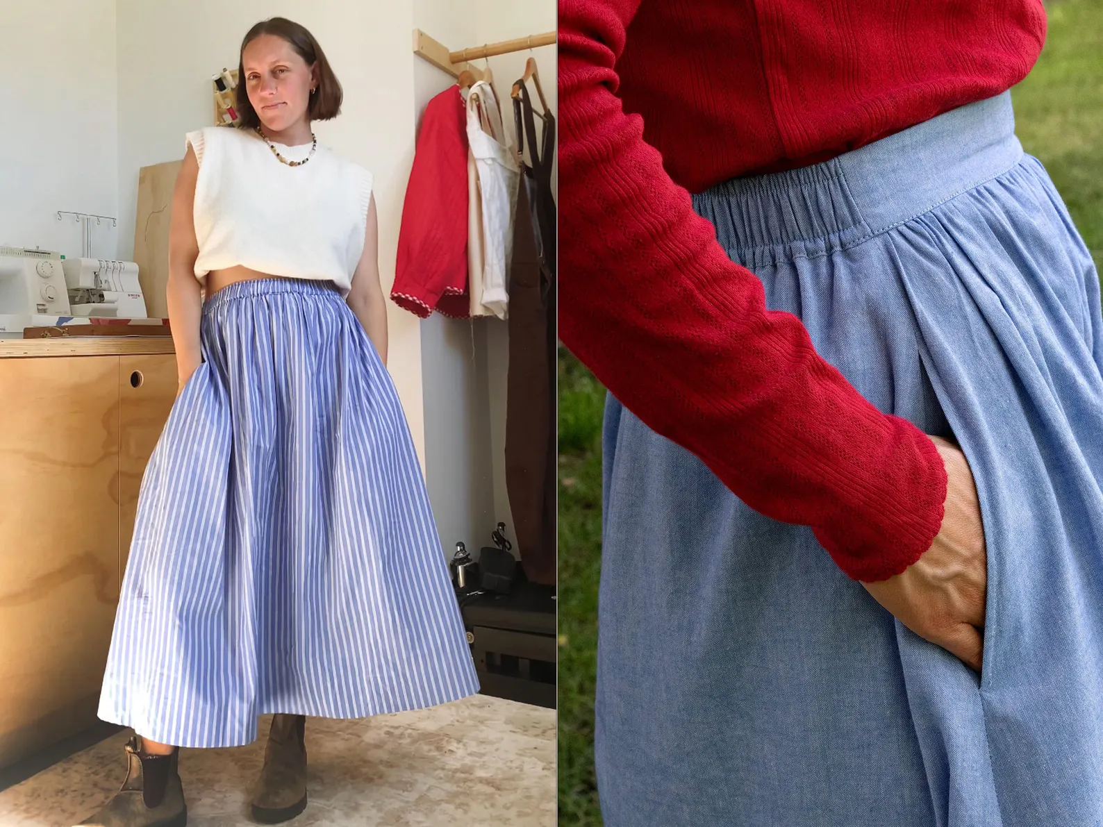Andi Skirt Sewing Pattern - The Ordinary Folk | 15 Must Make Indie Skirt Sewing Patterns for a Handmade Wardrobe - Wool Wren Studio