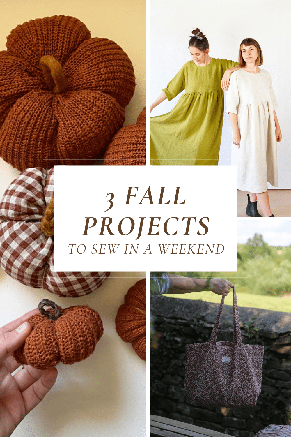 3 Easy Fall Sewing Projects to Make in a Weekend – 3 beginner freindly sewing patterns featured on Wool Wren Studio