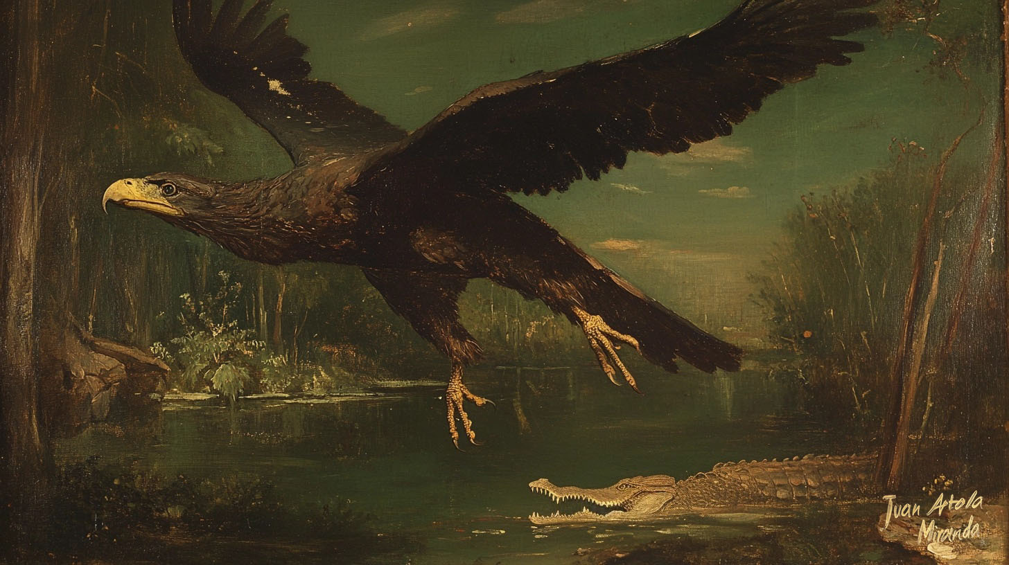 A painting of some of the animals featured in fables from the Panchatantra.