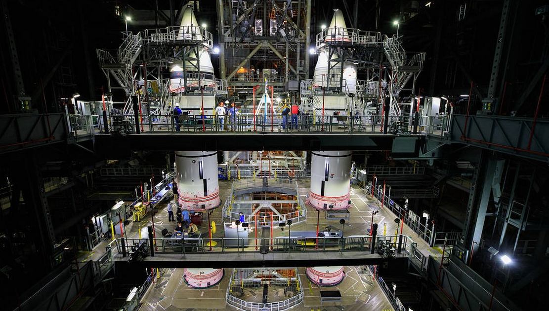 Twin Space Launch System Rocket Boosters