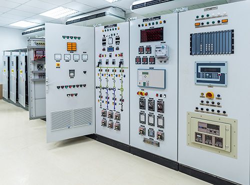 Electrical switchgear,Industrial electrical switch panel at substation of power plant