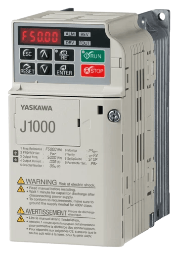YASKAWA - Variable Speed Drive (Inverter) - 0.4/0.75 kW - 400V - 3 Phase - J1000 - CIMR-JC4A0002BAA