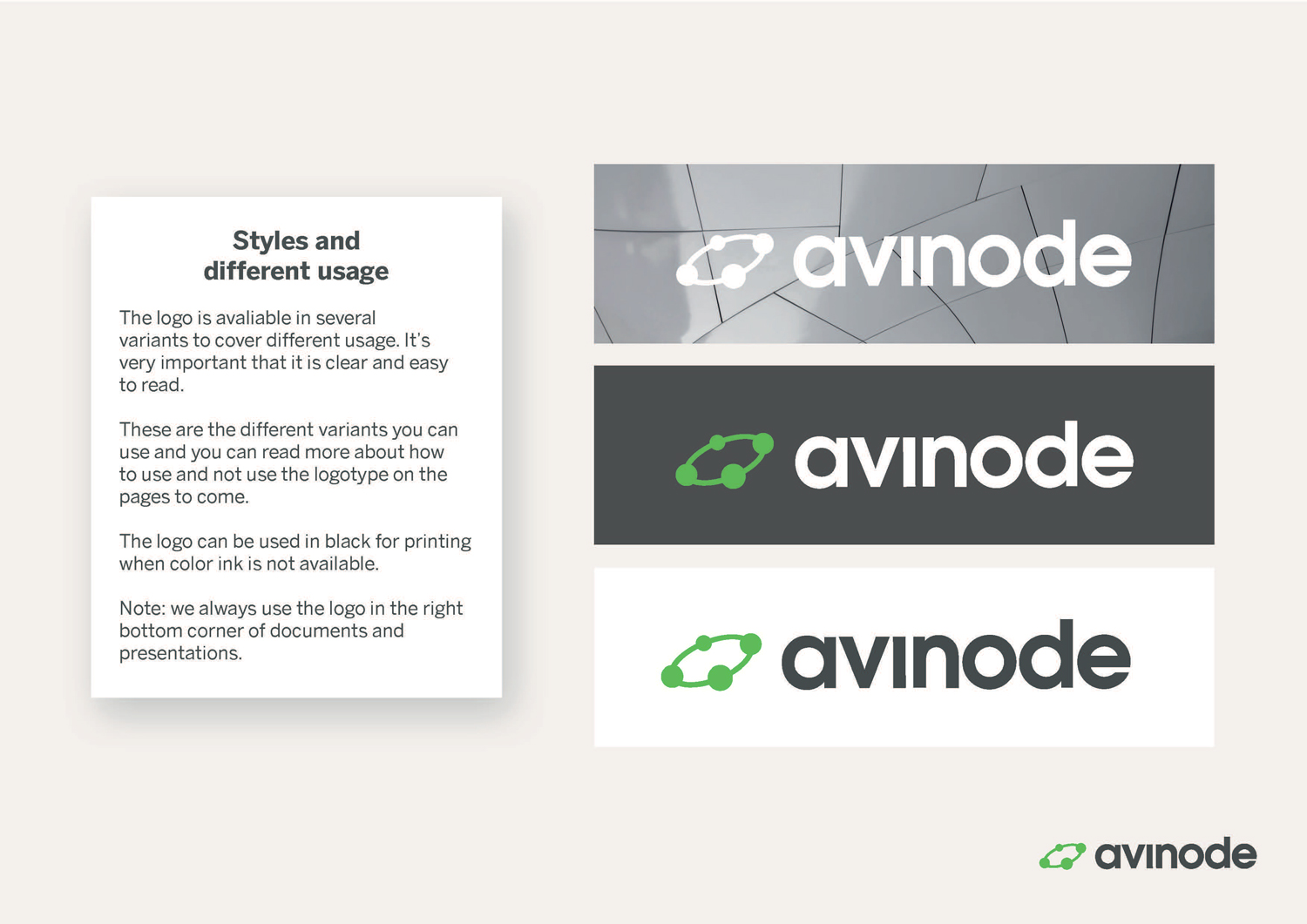 Example from visual guidelines of Avinode
