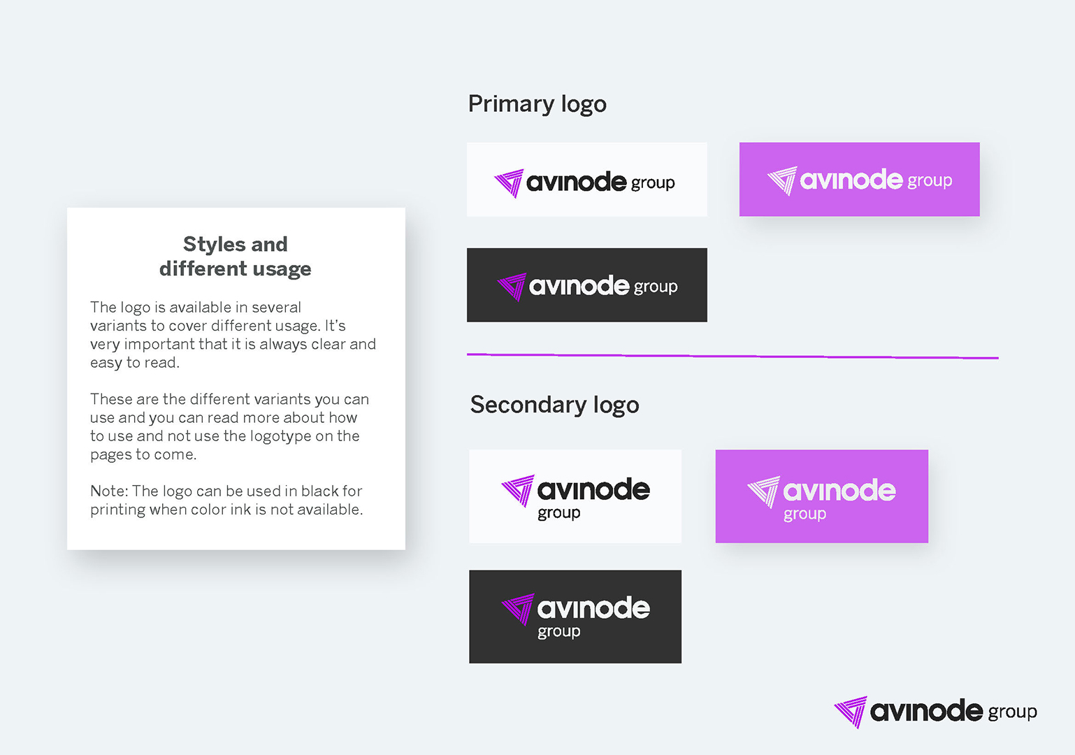 Example from visual guidelines of Avinode group