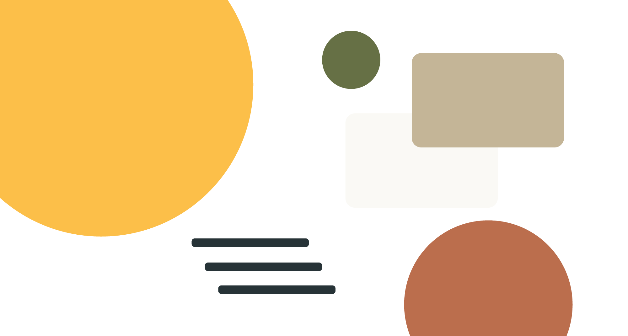 illustrated graphic shapes for a website