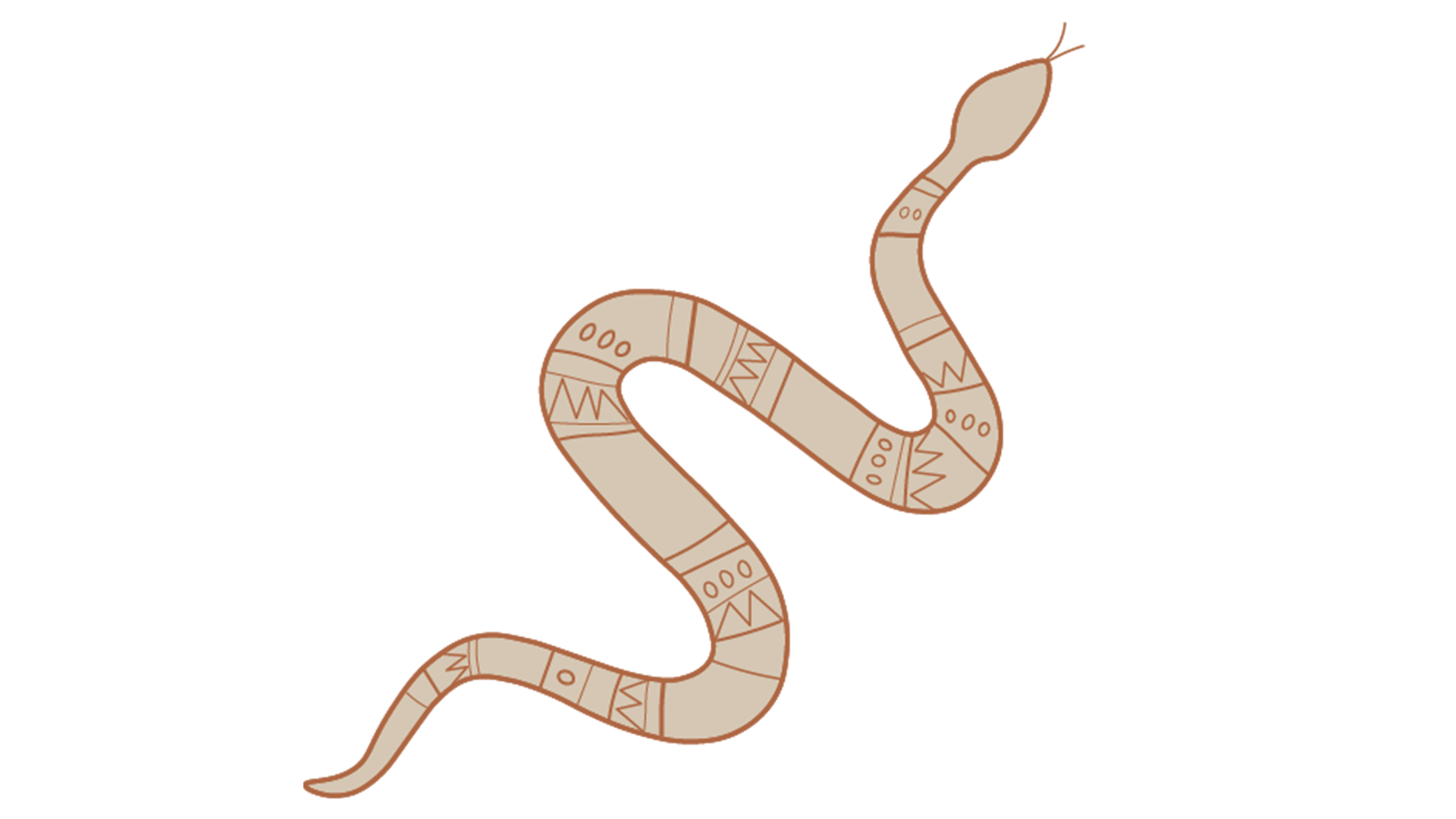 Sand colored snake illustration