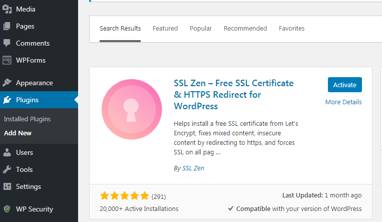 Do not use any plugin or theme which is not actively supported. Wordpress Free Ssl Zen Plugin Install Wordpress Tutorial Guide