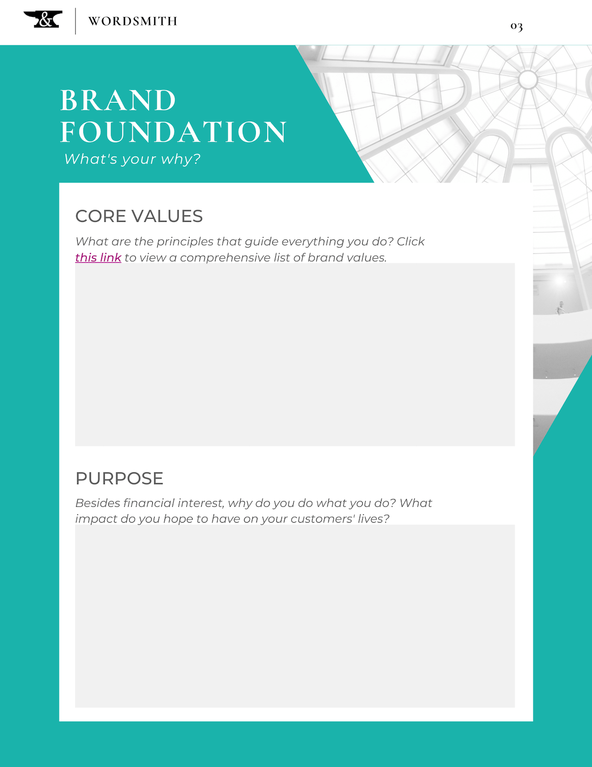 Brand strategy template – brand foundation