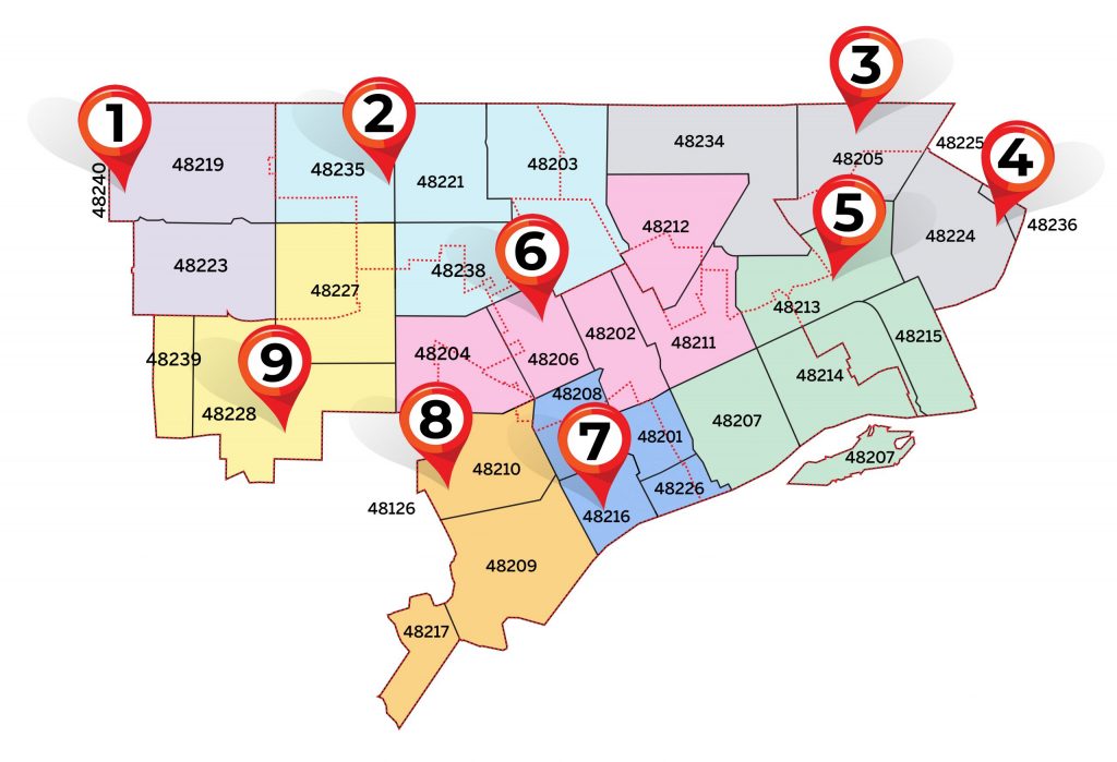 Detroit Mi Zip Code Map May21 2021 Map Cc Zip Codes Scaled 1024x699 