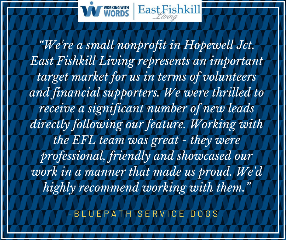 Graphic of Working With Words client feedback