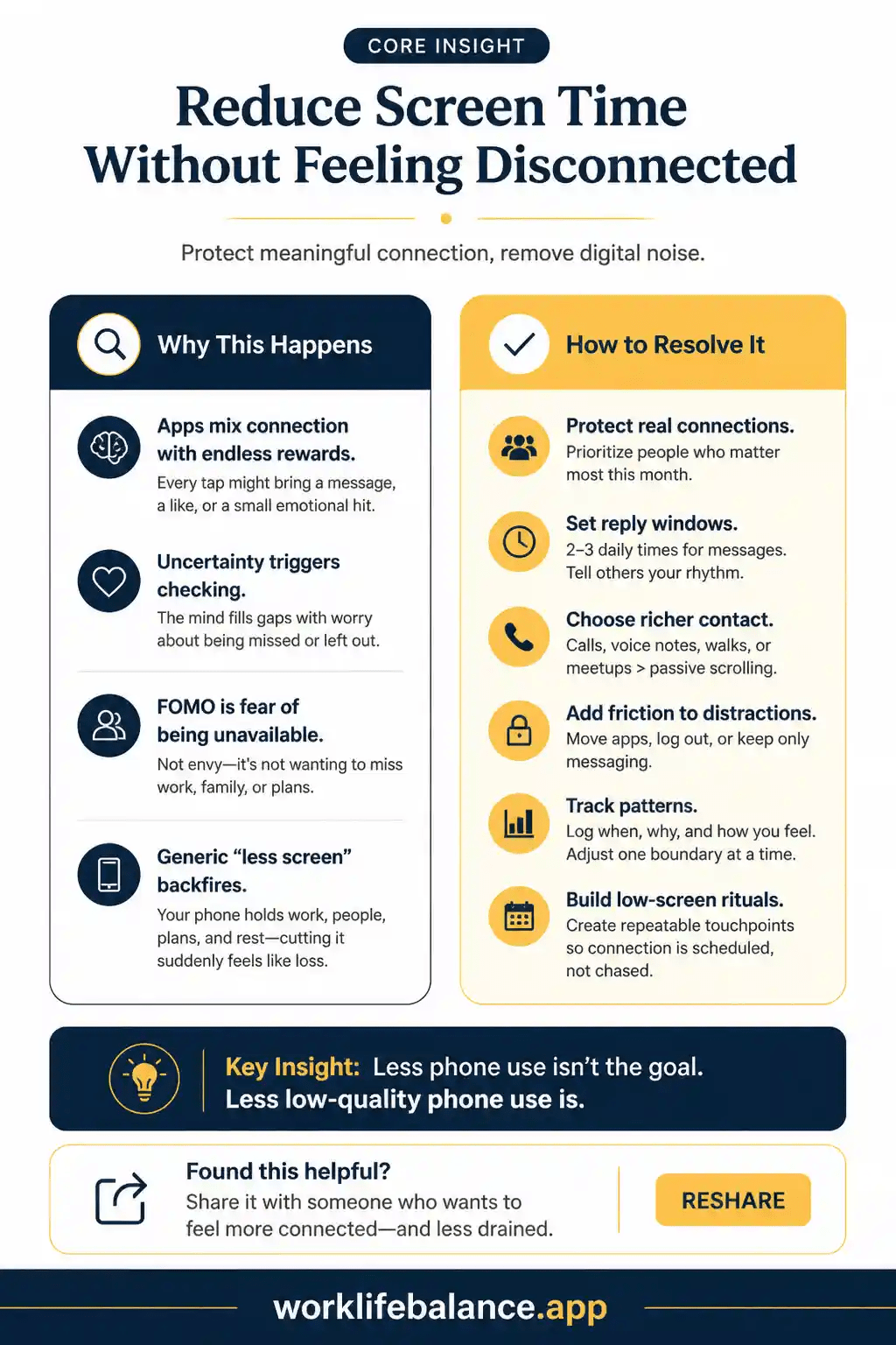 How do I reduce screen time without feeling disconnected?