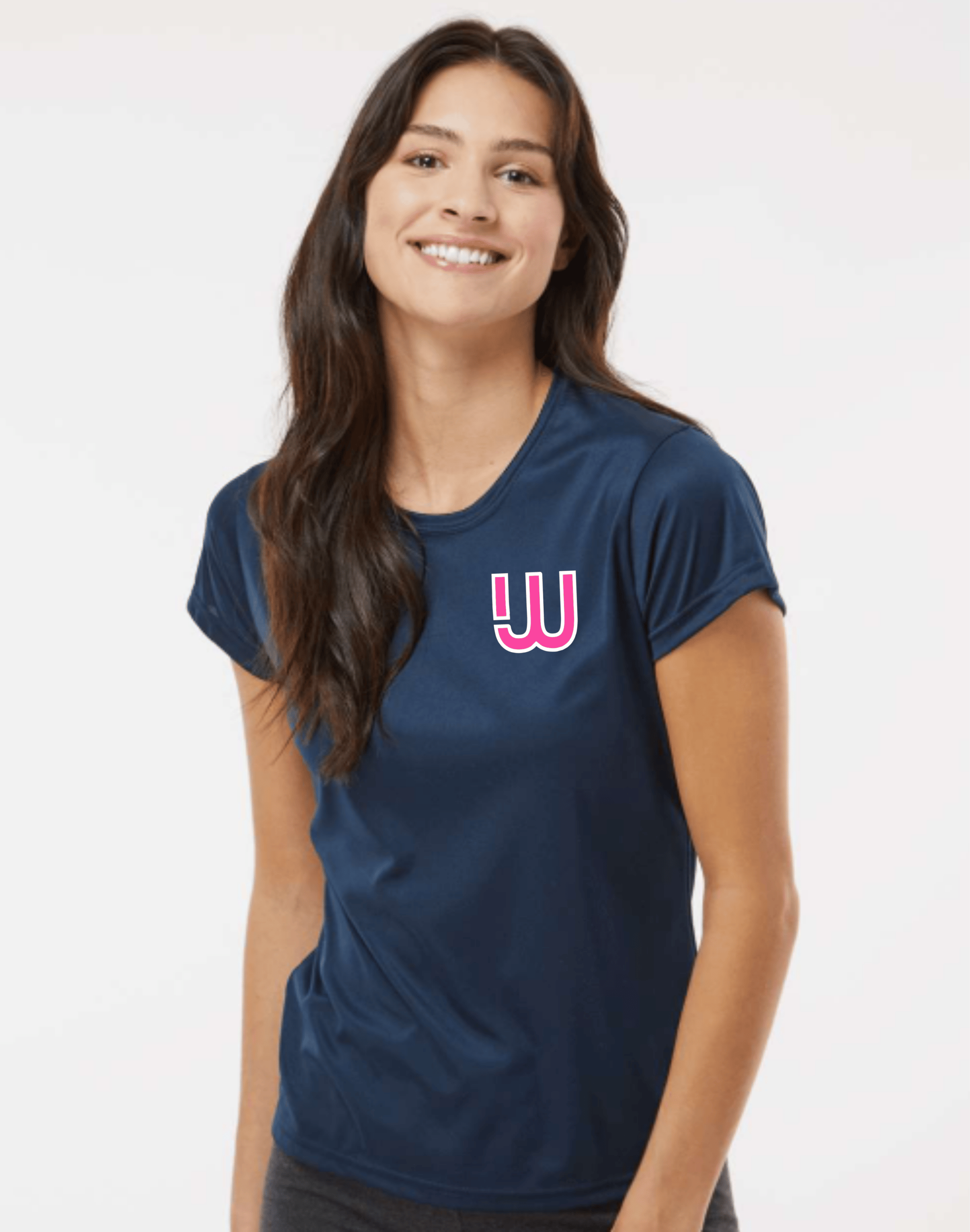 WNWO NAVY LADIES PERFORMANCE SHORT-SLEEVE SHIRTS