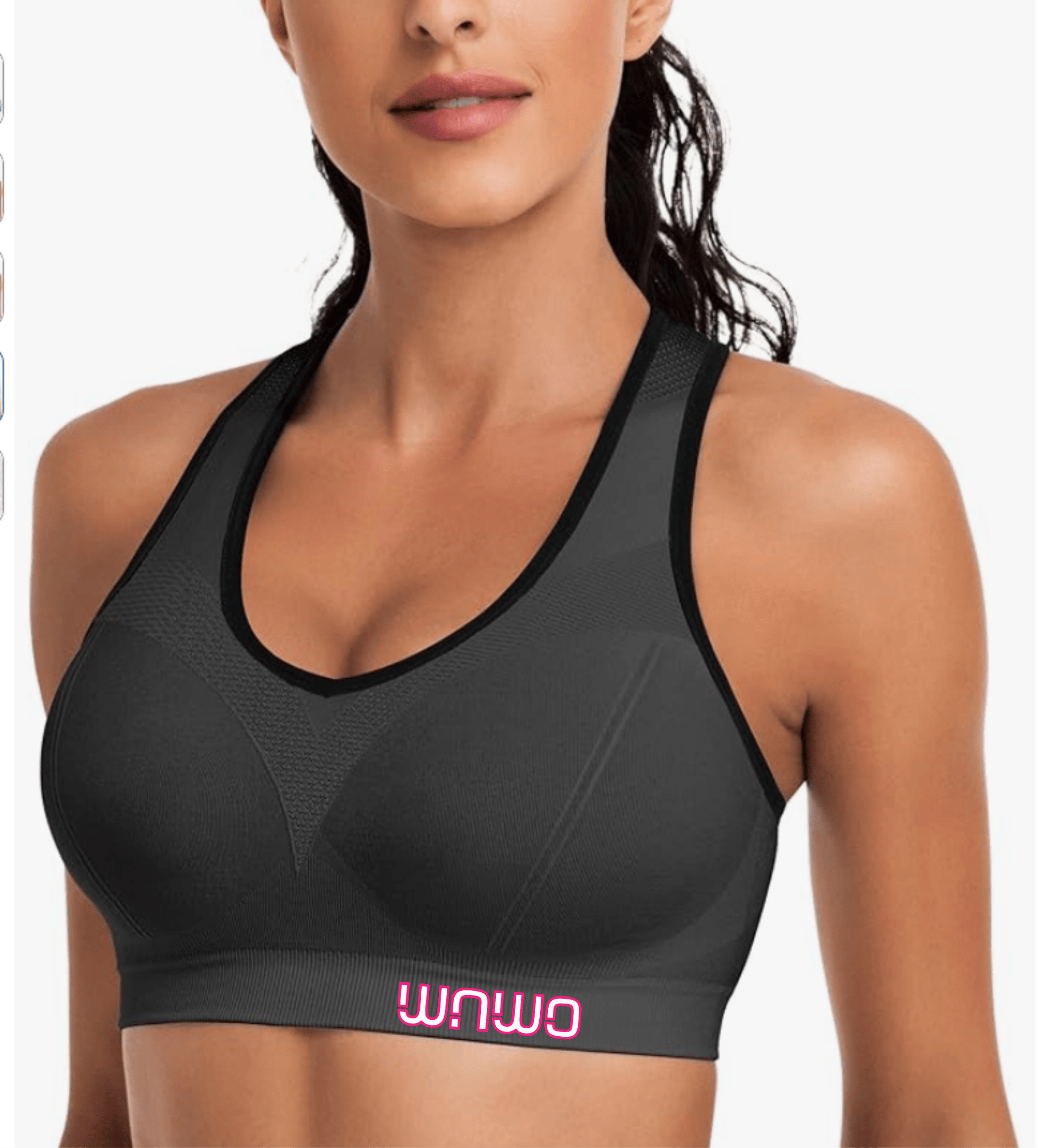 WNWO NO EXCUSES GREY SPORTS BRA