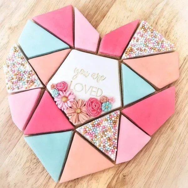 Cortador De Galleta Geométrico Corazón 18cm