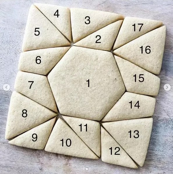 Cortador De Galleta Geométrico Cuadrado 18cm