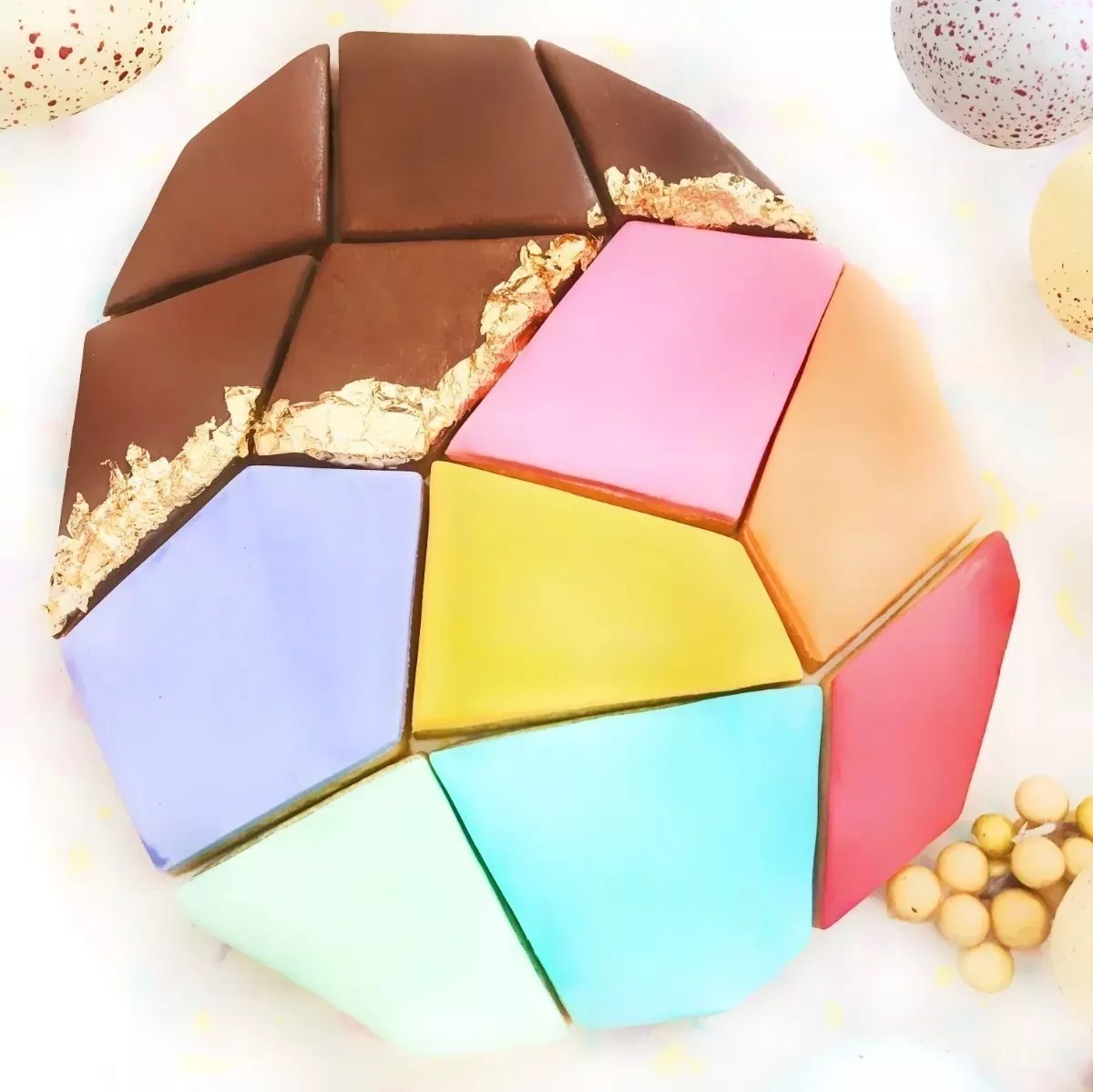 Cortador De Galleta Geométrico Huevo De Pascua 18cm