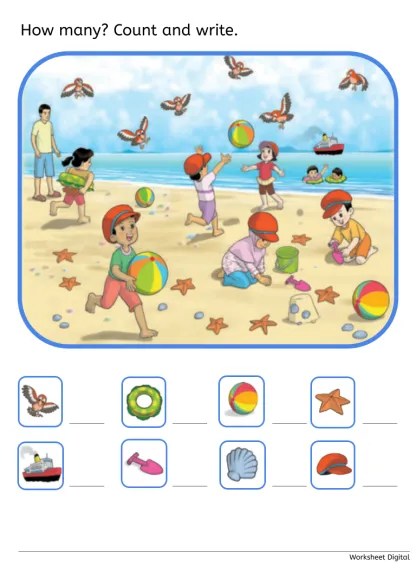 Count and write the number 1