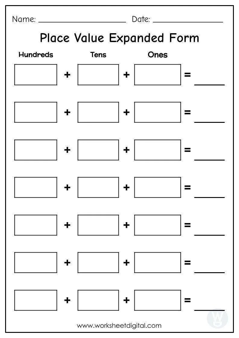 Place value how many hundreds tens and ones worksheet, 54% off
