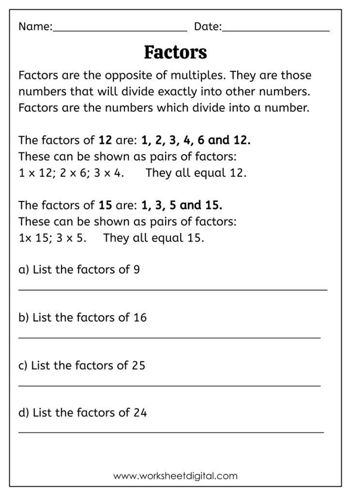 Finding factors