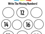 Circle Pattern Missing Numbers Worksheet Download Print Now