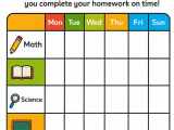 Homework Completion Chart Worksheet Download Print Now