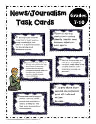 Journalism teaching activities worksheets