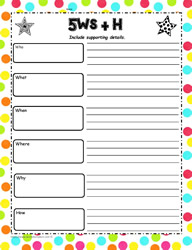 Who what when where why how worksheets worksheets