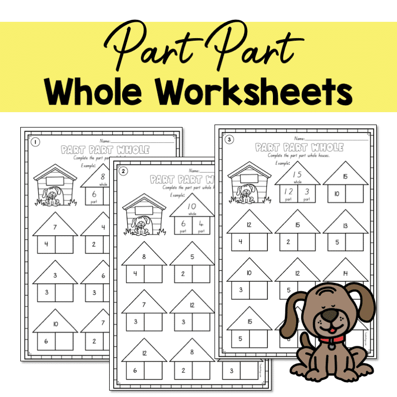 Part, part, whole worksheet: free printout for children