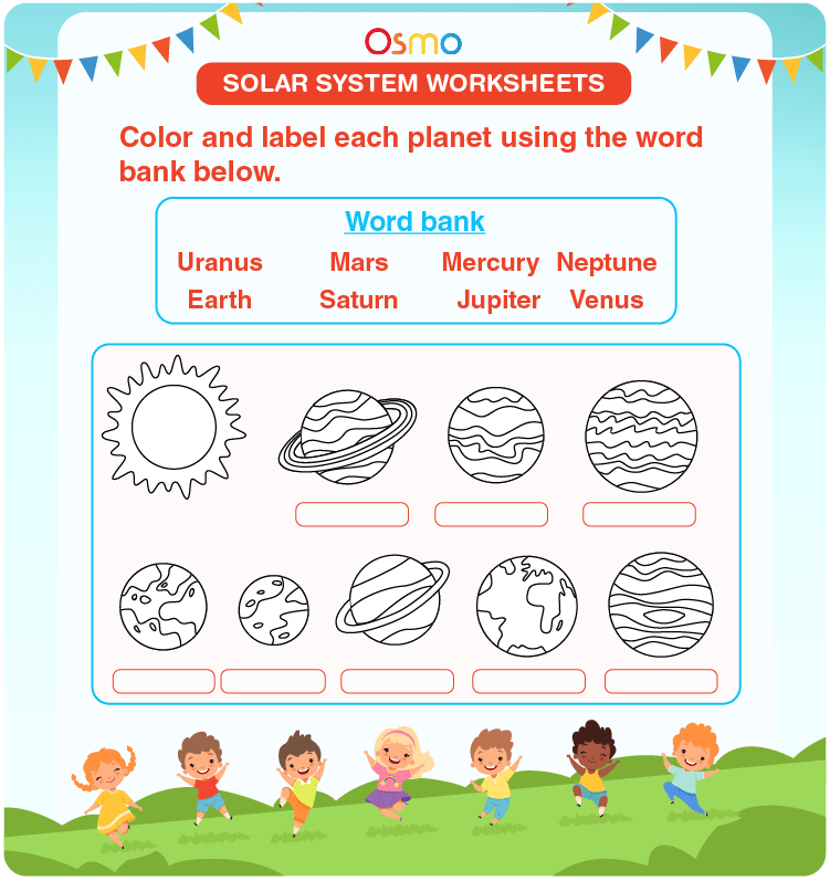 Free solar system worksheet printables for students