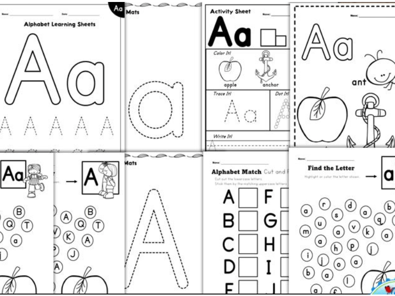English for kids step by step: alphabet learning worksheets (free pdf