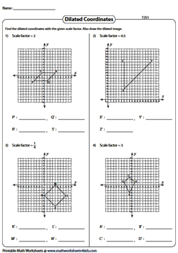 Dilations practice worksheet by lisa davenport