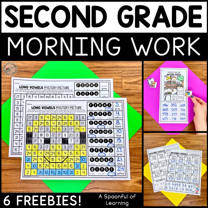 Second grade free print and go activities