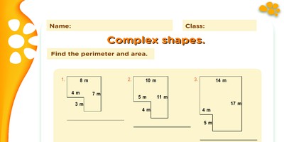 Learn how to find the area complex figures. math lesson for kids in 3rd